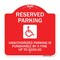 Signmission Reserved Parking Unauthorized Parking Is Punishable by A Fine Up to $200, A-DES-RW-1818-23003 A-DES-RW-1818-23003 - alternate 1